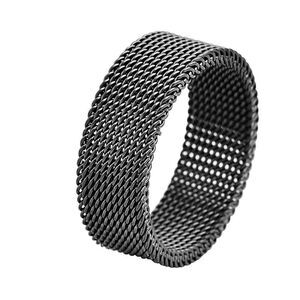 Men’s Gunmetal stainless steel mesh ring
